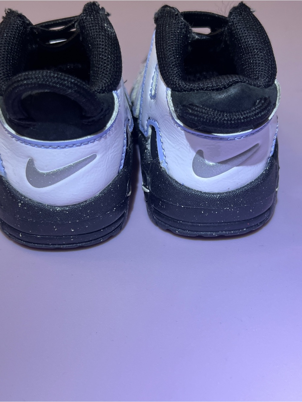 Nike Air More Uptempo Toddler Sneakers | Size 2C | Black/White - Picture 3 of 4